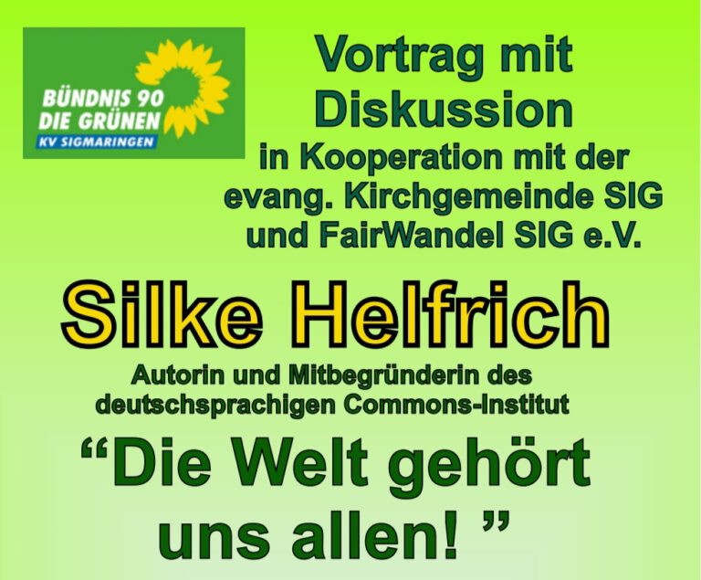 “Die Welt gehört uns allen!“ Silke Helfrich spricht in Sigmaringen