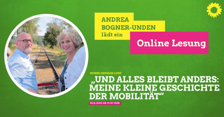 Online Lesung am 30.11. mit Andrea Bogner-Unden und Winne Hermann