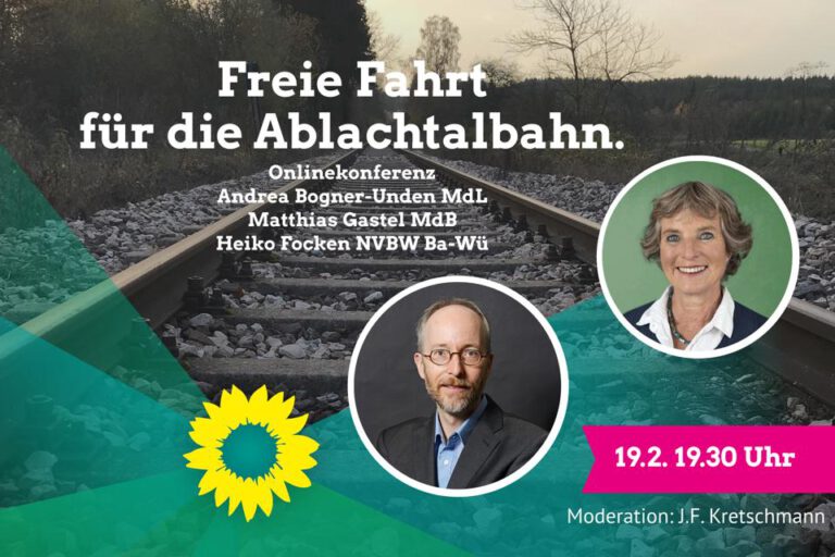 Freie Fahrt für die Ablachtalbahn Online Gespräch mit Heiko Focken, Matthias Gastel und Andrea Bogner-Unden