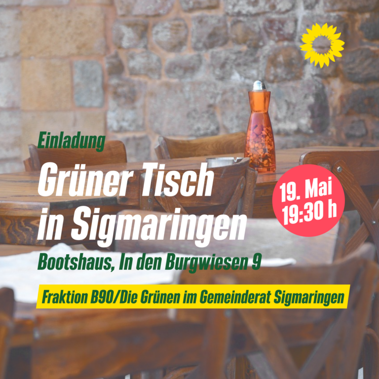 Grüner Tisch in Sigmaringen