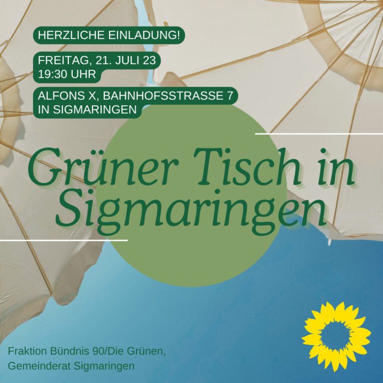 Gute Gespräche beim ersten Grünen Tisch in Sigmaringen
