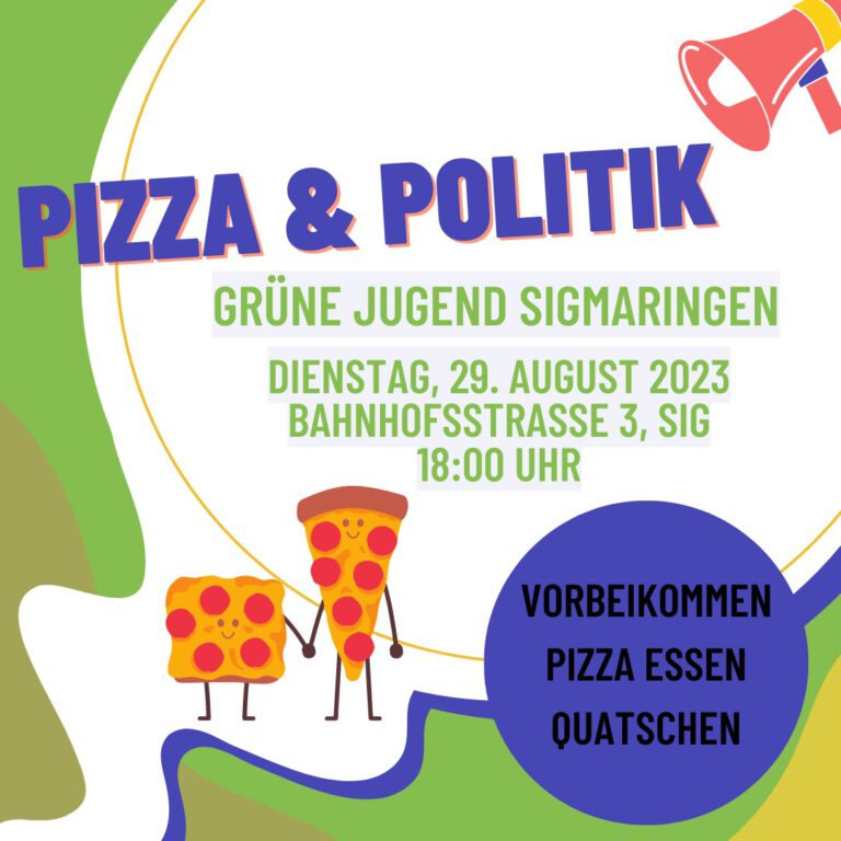 „Pizza und Politik“ – Grüne Jugend lädt ein!