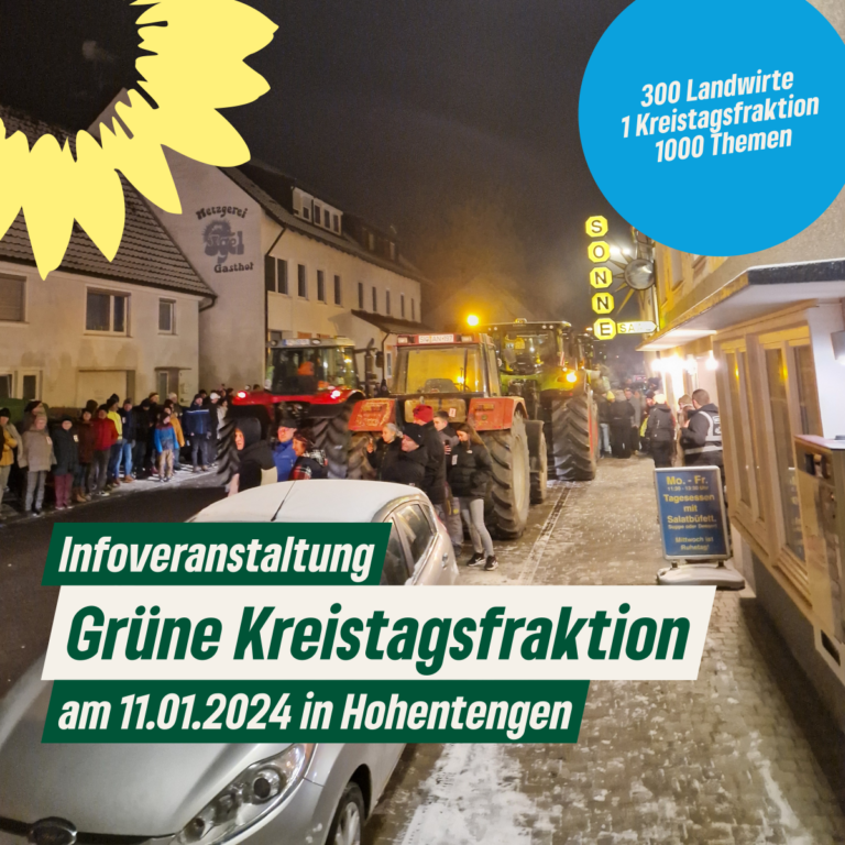 Infoveranstaltung der Grünen Kreistagsfraktion am 11.1.2024 in Hohentengen