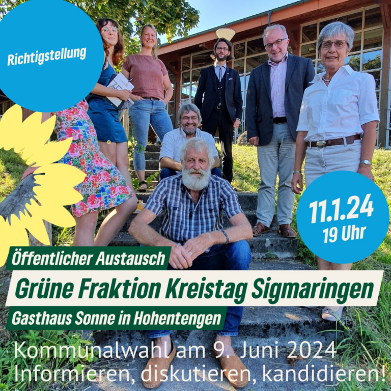 Infoveranstaltung in Hohentengen der grünen Kreistagsfraktion Sigmaringen