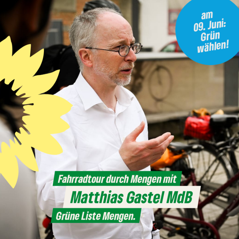 Matthias Gastel MdB in Mengen zur Fahrradtour
