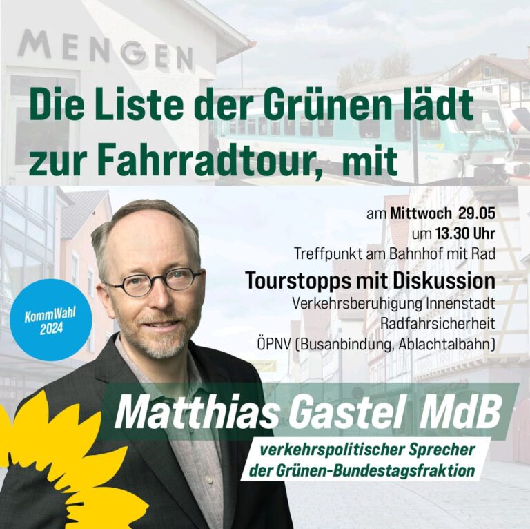 Fahrradtour mit Matthias Gastel MdB