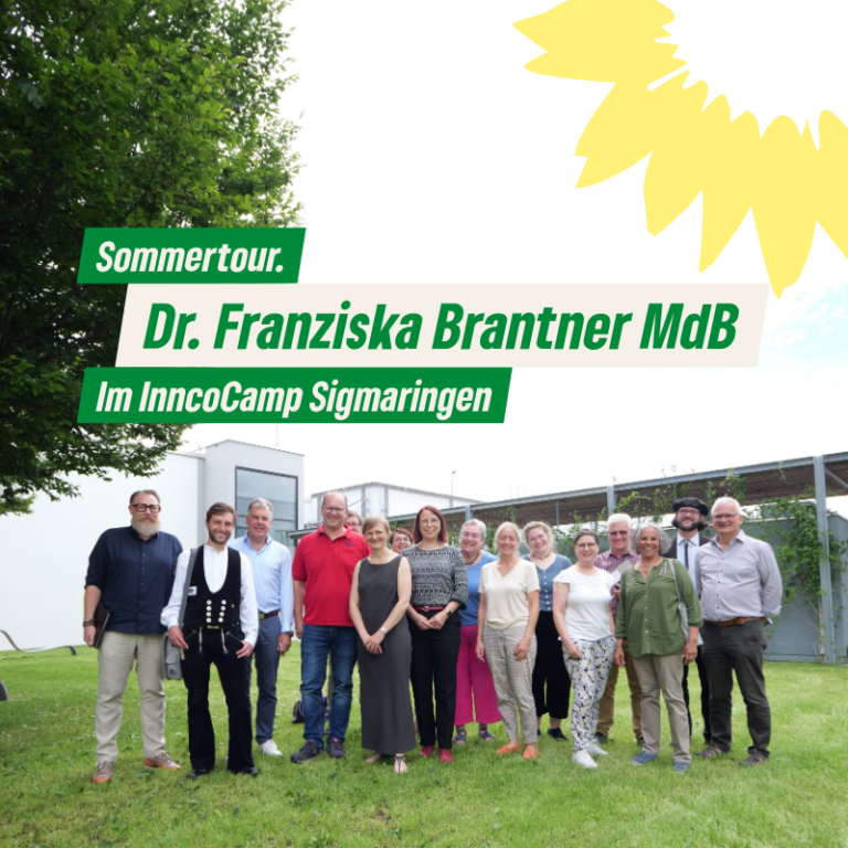 Kurzbesuch: Dr. Franziska Brantner MdB im InnoCamp Sigmaringen