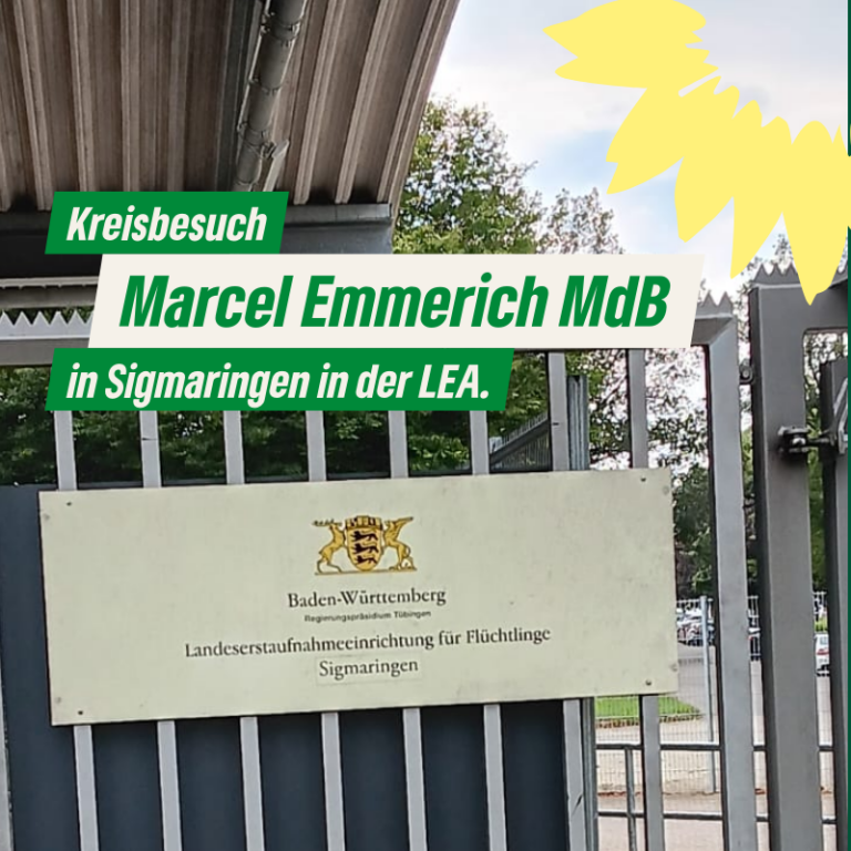 Kreisbesuch: Marcel Emmerich MdB besucht LEA in Sigmaringen