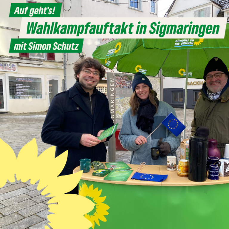 Erster Wahlkampfstand in Sigmaringen