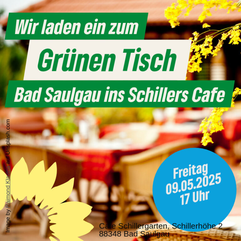 Grüner Tisch in Bad Saulgau