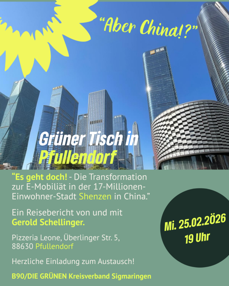 Grüner Tisch in Pfullendorf.